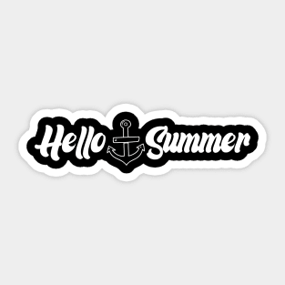 summer time vocation gifts design   hello summer for travel beach and surfing Sticker